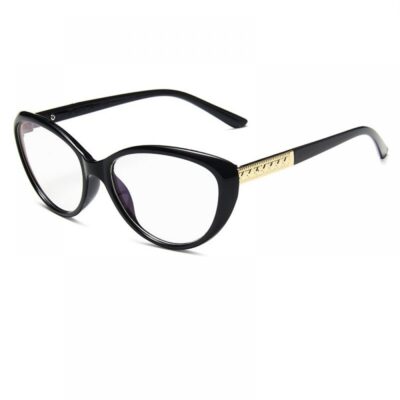 Черни прозрачни котешки очила