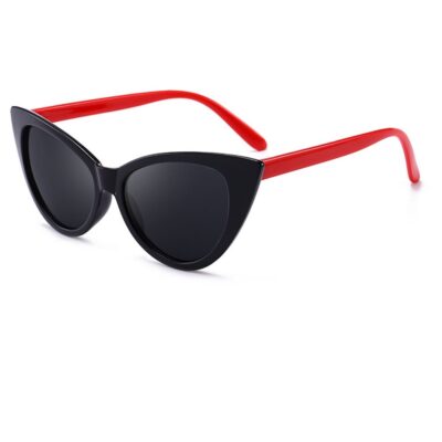 Червено черни котешки очила