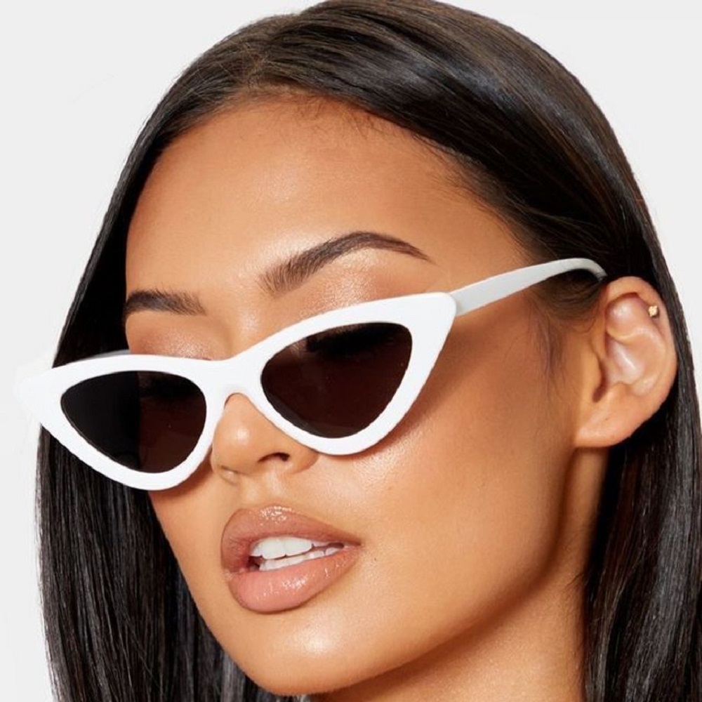 Бяла рамка котешки черни очила 2 Бяла рамка котешки черни очила - Image 2