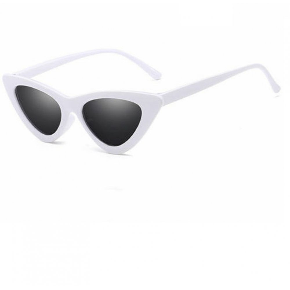 Бяла рамка котешки черни очила 1 Бяла рамка котешки черни очила