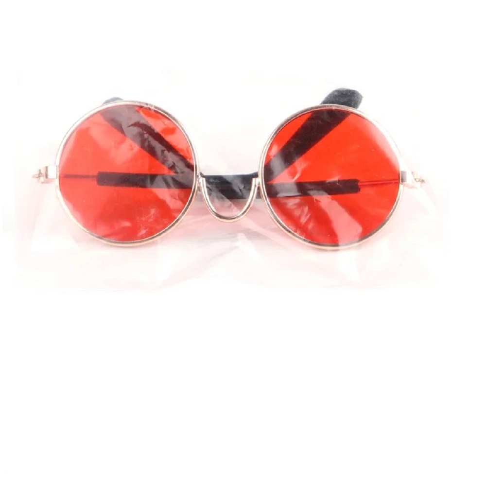 Мини очила червени кръгли стъкла 2 Мини очила червени кръгли стъкла - Image 2