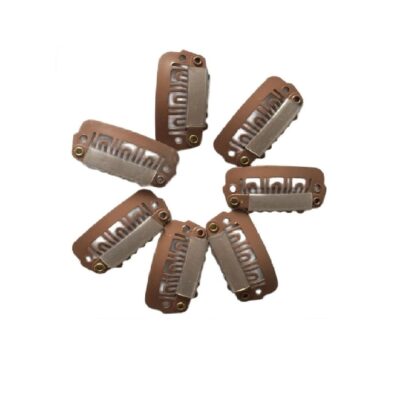 Малки клипси за кестеняви треси