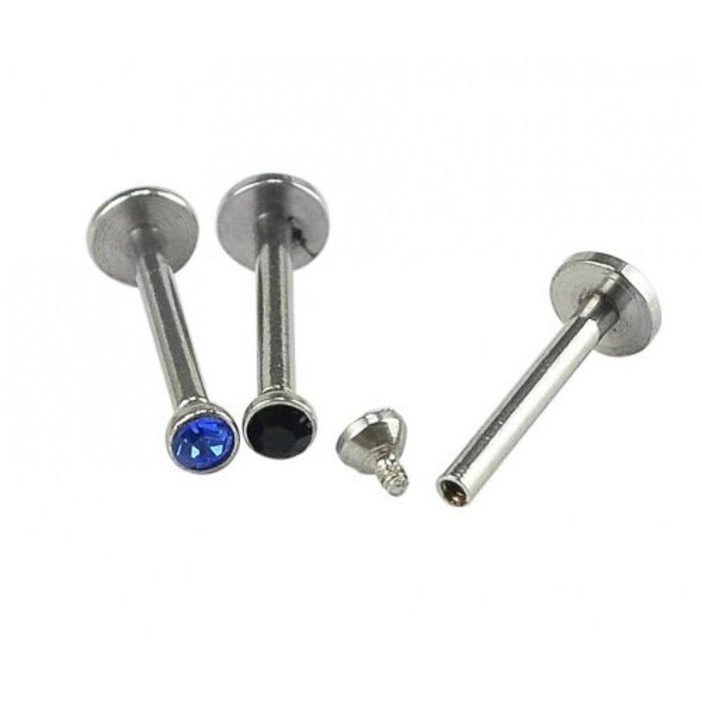 Медицинска обица черни кристали 2 Медицинска обица черни кристали - Image 2